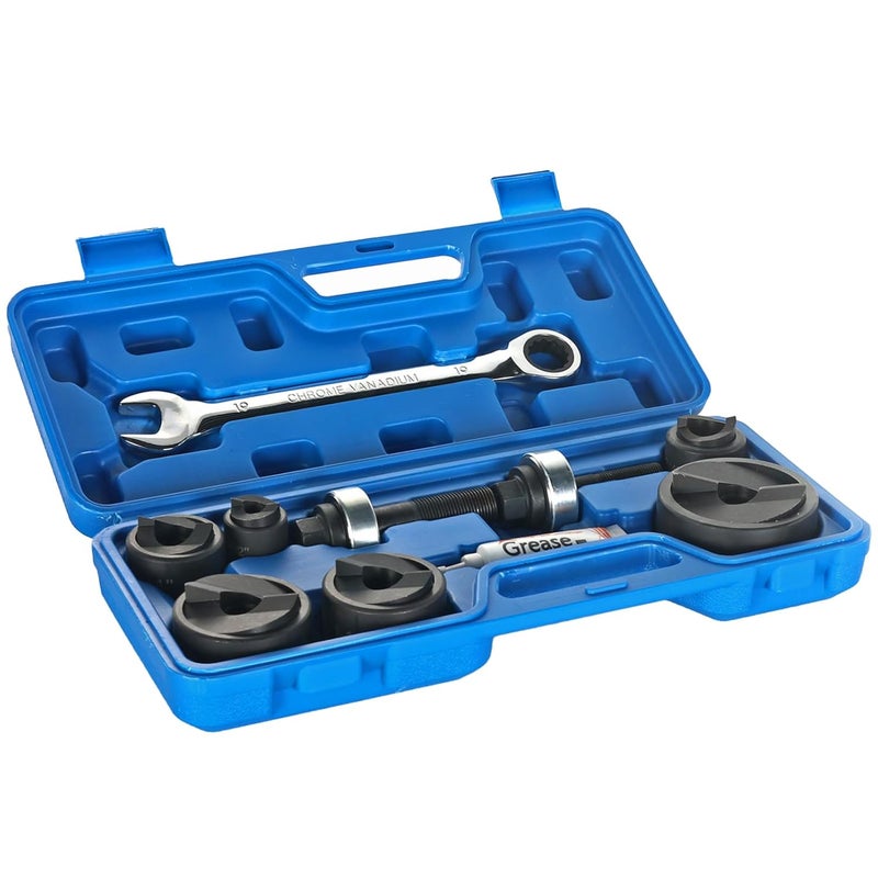 ZUVER Manual Ratchet Knockout Hole Punch Driver Kits with 6 Dies 1/2”, 3/4”, 1”, 1-1/4”, 1-1/2”, 2” Mental Punch Tools KO Tool Set Electrical Conduit Hole Cutter Kit - Image 1